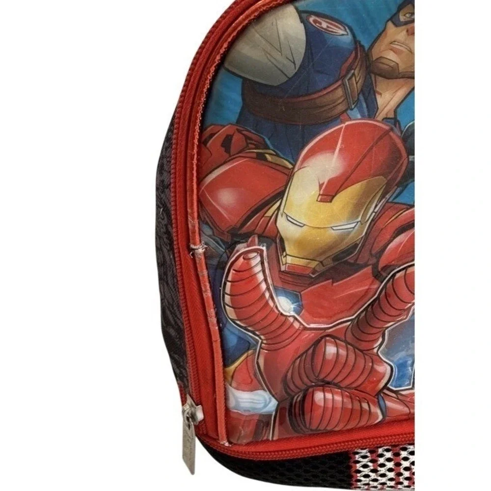 Kids Marvel Avengers Lunch Box Insulated Bag Dual Compartment Spiderman Iron Man